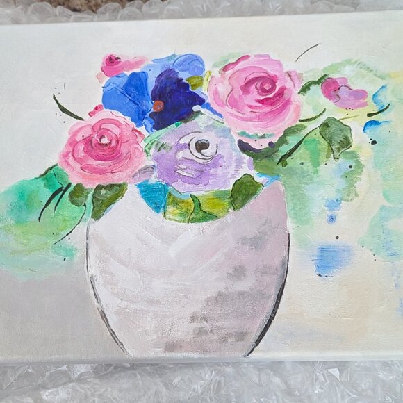 Original Painting Floral Wall Art Decor - Picture 3 of 3
